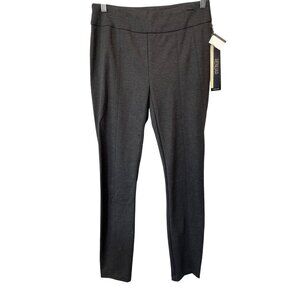 Vintage 90s Renuar Ponte Knit Pant Sz 4 Heather Charcoal Pull On Deadstock NEW